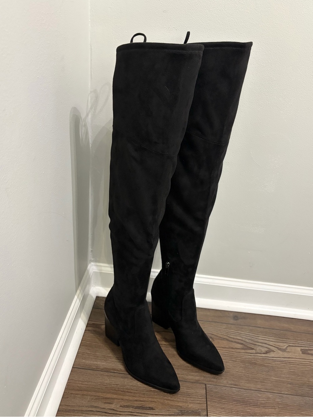 Marc Fisher Black Over-the-Knee Suede Boots